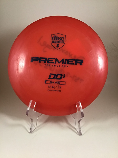 Vist Large View of Product Image Which is Used Discmania Q-LINE DD3 Disc Golf Driver Red 175g