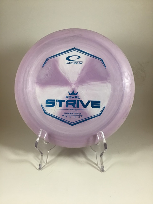 Vist Large View of Product Image Which is Used Latitude 64 ROYAL GRAND STRIVE Disc Golf Driver Purple 175g