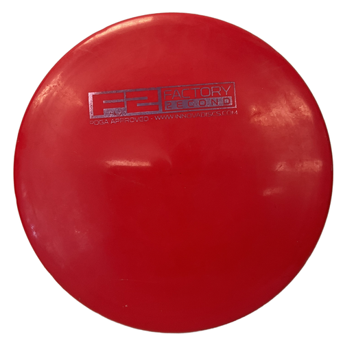 Vist Large View of Product Image Which is Used Innova F2 FACTORY SECOND MIDRANGE Disc Golf Mid Range Red