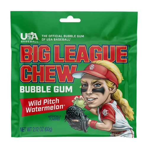 Vist Large View of Product Image Which is New BIG LEAGUE CHEW WATERMELON
