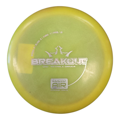 Vist Large View of Product Image Which is Used Dynamic Discs LUCID AIR BREAKOUT Disc Golf Driver Yellow 150g