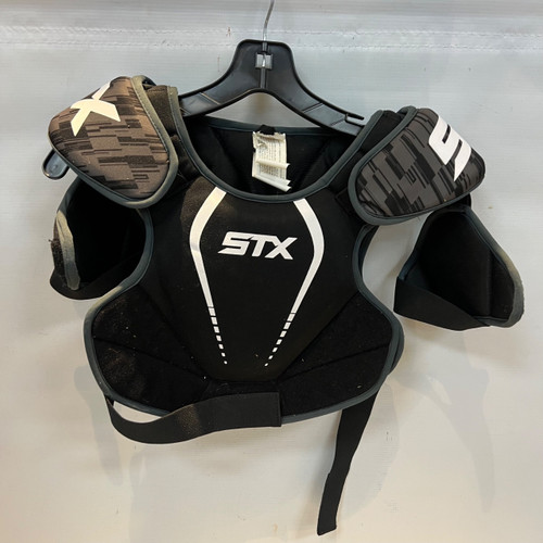 Vist Large View of Product Image Which is Used STX STALLION 75 Lacrosse Shoulder Pads Black MD
