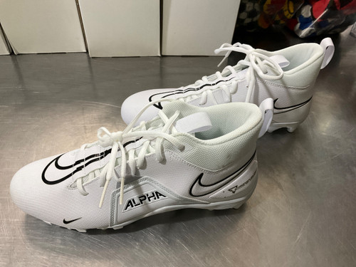 Vist Large View of Product Image Which is Used Nike ALPHA MENACE Adult FB Cleats White Senior 9