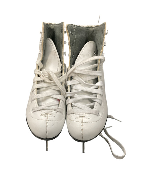 Vist Large View of Product Image Which is Used Lake Placid CASCADE Girls Figure Skate White Junior 03