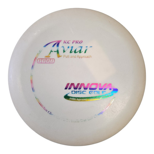 Vist Large View of Product Image Which is Used Innova KC PRO AVIAR Disc Golf Putter White 175g