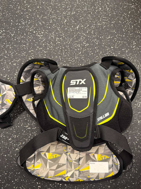 Vist Large View of Product Image Which is Used STX STALLION 200 + Lacrosse Shoulder Pads Black MD