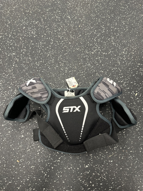 Vist Large View of Product Image Which is Used STX STALLION 75 Lacrosse Shoulder Pads Black XXS