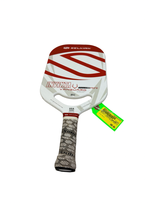 Vist Large View of Product Image Which is Used Selkirk INVIKTA VANGUARD POWER AIR Midweight Pickleball Paddle White / Red