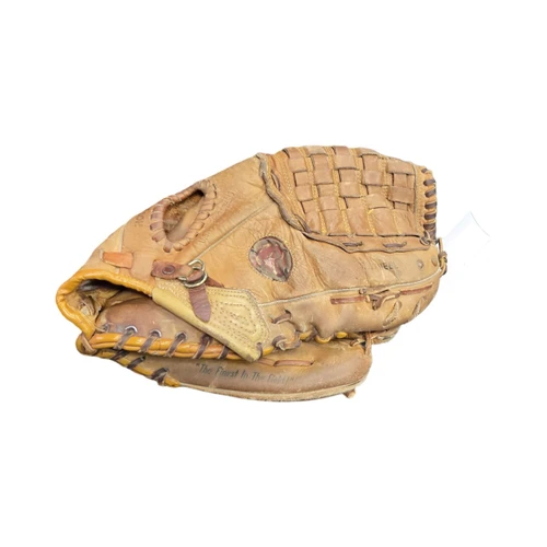 Vist Large View of Product Image Which is Used Rawlings VINTAGE BB GLOVE BB/SB Glove RH Throw Brown 12"