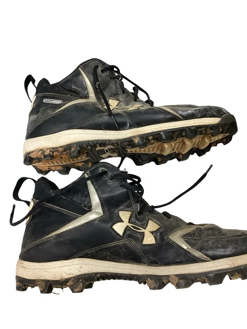 Vist Large View of Product Image Which is Used Under Armour Adult FB Cleats Black Senior 15