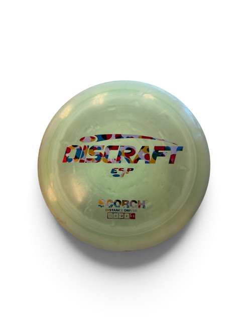 Vist Large View of Product Image Which is Used Discraft ESP SCORCH Disc Golf Driver Kelly green