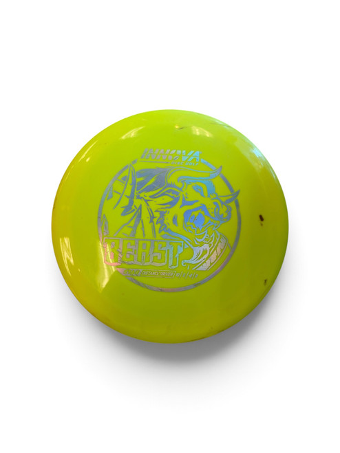 Vist Large View of Product Image Which is Used Innova BEAST Disc Golf Driver Yellow