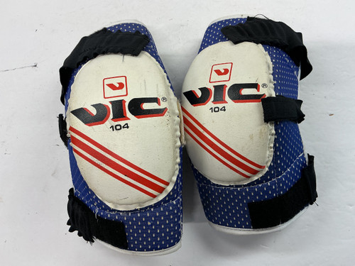 Vist Large View of Product Image Which is Used Vic 104 Junior Elbow Pads Navy And White LG