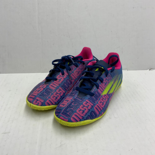 Vist Large View of Product Image Which is Used Adidas Soccer Indoor Shoes Royal Blue Junior 04