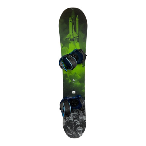 Vist Large View of Product Image Which is Used Burton PROCESS 144CM Mens Board/Bindings Dark Grey And Green 144 cm