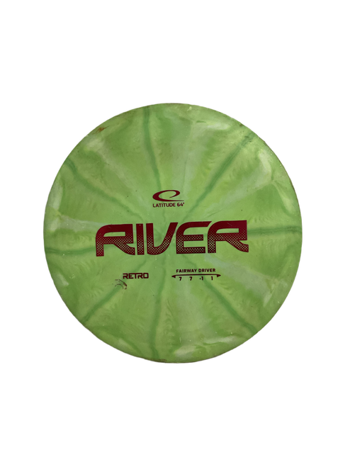 Vist Large View of Product Image Which is Used Latitude 64 RETRO RIVER Disc Golf Driver Green