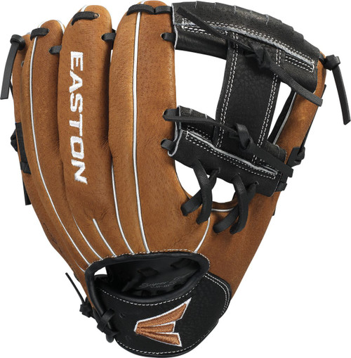 Vist Large View of Product Image Which is New Easton Professional (Prof) Youth (Yth) Series 10" Baseball Glove Right Hand Throw (RHT) Caramel/Black (CB), back view