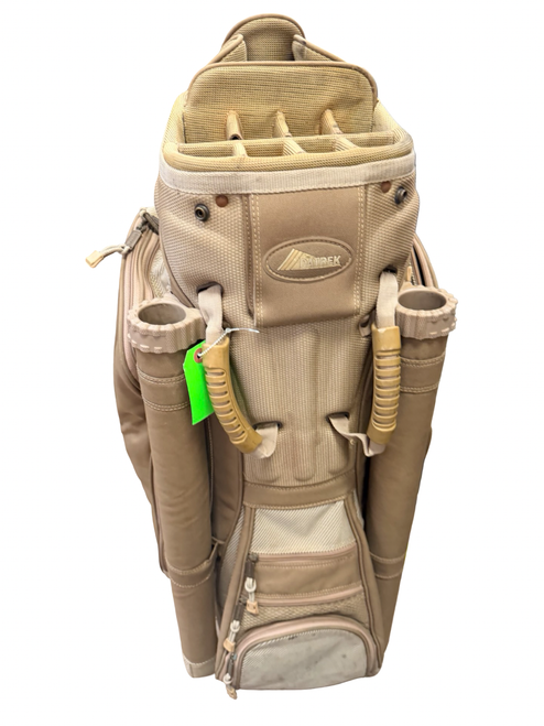 Vist Large View of Product Image Which is Used Datrek 14-Way Golf Cart Bag Tan w/ Rain Hood