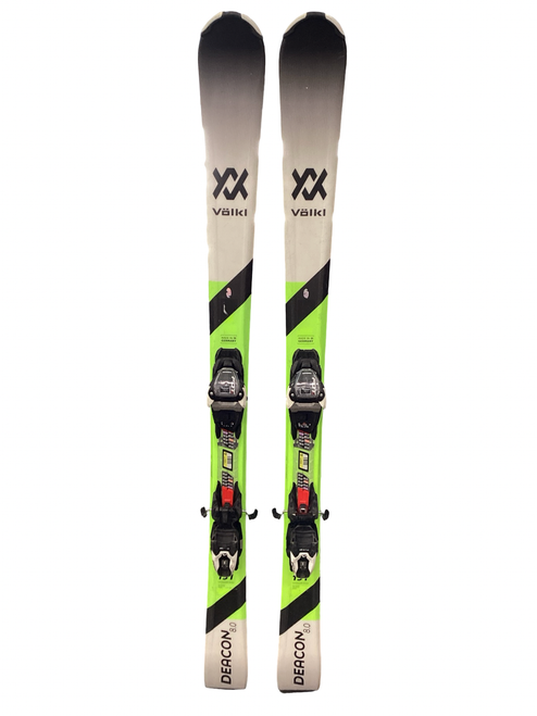 Vist Large View of Product Image Which is Used Volkl DEACON 8.0 Mens DH Ski/Binding Black And White 158 cm