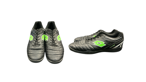 Vist Large View of Product Image Which is Used Lotto ULTRA PRESS Soccer Indoor Shoes Black Senior 9.5