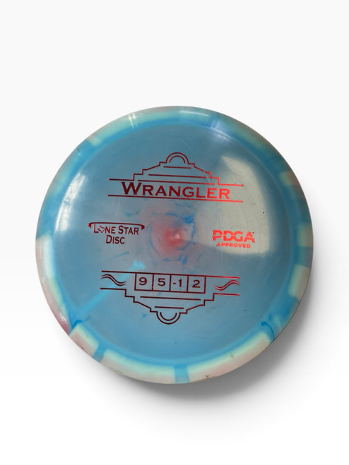Vist Large View of Product Image Which is Used Lone Star Disc ALPHA WRANGLER Disc Golf Driver Carolina Blue 174g