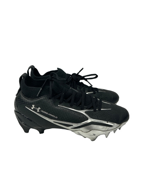 Vist Large View of Product Image Which is Used Under Armour Adult FB Cleats Black Senior 6.5