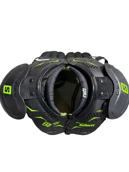 Vist Large View of Product Image Which is Used Schutt SCHUTT Y FLEX SMALL SHOULDER PADS FB Shoulder Pads Black SM
