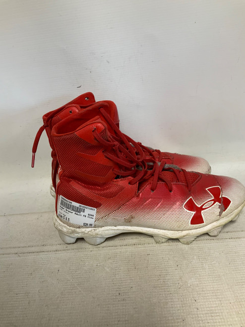 Vist Large View of Product Image Which is Used Under Armour Adult FB Cleats Red Senior 8.5