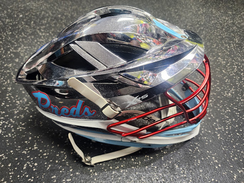 Vist Large View of Product Image Which is Used Cascade XRS Preds Lacrosse Helmet Chrome One Size