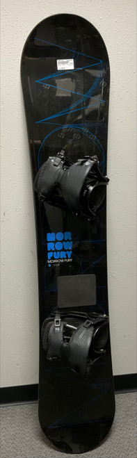 Vist Large View of Product Image Which is Used Morrow FURY Mens Board/Bindings Black And Carolina Blue 166 cm
