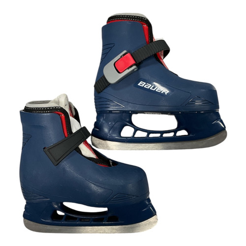 Vist Large View of Product Image Which is Used Bauer BLUE 6/7 Boys Softboot Skate Navy Blue Senior 7