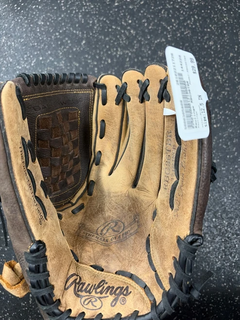 Vist Large View of Product Image Which is Used Rawlings RBG36TBR BB/SB Glove RH Throw Brown 12 1/2"