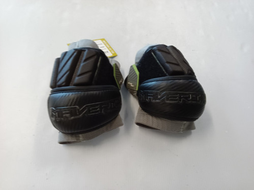 Vist Large View of Product Image Which is Used Maverik MAX Lacrosse Arm Pads/Guards Black LG
