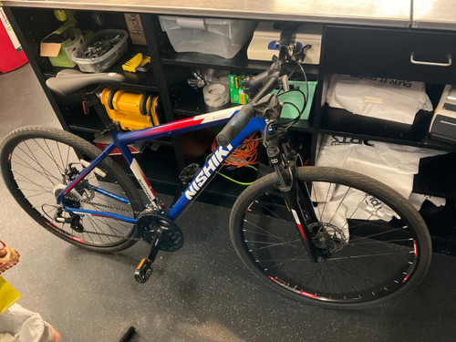 Vist Large View of Product Image Which is Used Nishiki ANASAZI Hybrid/City Bike Mens Navy Blue 54-55cm - MD Frame