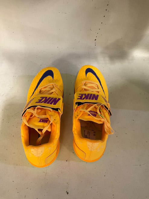 Vist Large View of Product Image Which is Used Nike Track & Field Cleats Adult Yellow Senior 10