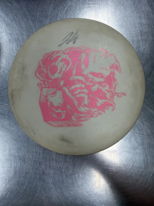 Vist Large View of Product Image Which is Used Infinite Discs GLOW D BLEND TOMB Disc Golf Putter White