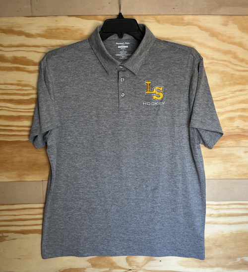 Vist Large View of Product Image Which is New LS HOCKEY POLO GREY S