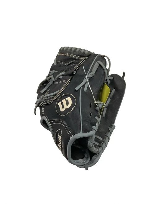 Vist Large View of Product Image Which is Used Wilson A360 BB/SB Glove RH Throw Black 12"