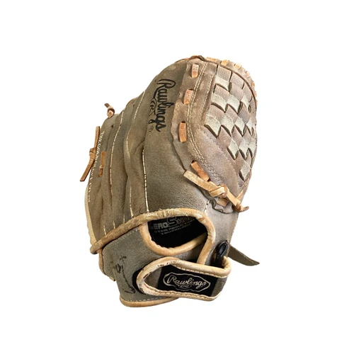 Vist Large View of Product Image Which is Used Rawlings HIGHLIGHT SERIES HFP110GW BB/SB Glove RH Throw Grey 11"