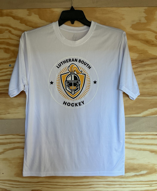 Vist Large View of Product Image Which is New LS STAR CHEST WHT T SHIRT L