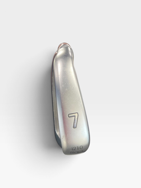 Vist Large View of Product Image Which is Used Ping i210 Mens Individual Iron Left Handed (LH) 7 Iron Graphite, bottom / sole view