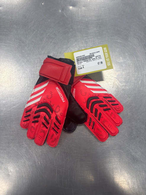 Vist Large View of Product Image Which is Used Adidas PREDATOR GOALIE GLOVES Soccer Goalie Gloves Red 4