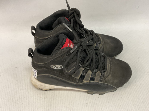 Vist Large View of Product Image Which is Used Rawlings Youth FB Cleats Black Youth 12.0