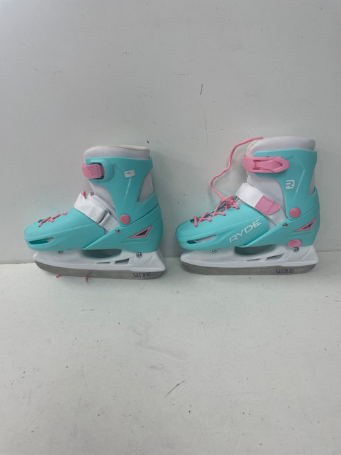 Vist Large View of Product Image Which is Used RYDE ADJUSTABLE 3-6 Girls Softboot Skate Teal Adjustable