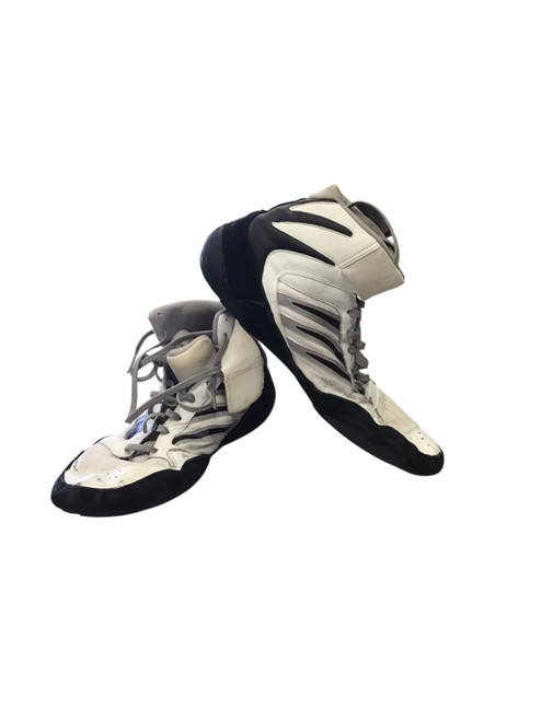 Vist Large View of Product Image Which is USED ADIDAS WRESTLING SHOES WHITE SENIOR 11.5