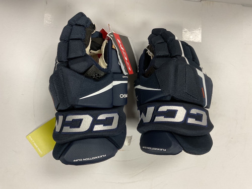 Vist Large View of Product Image Which is Used CCM TACKS XF PRO Senior Gloves Navy Blue 13"