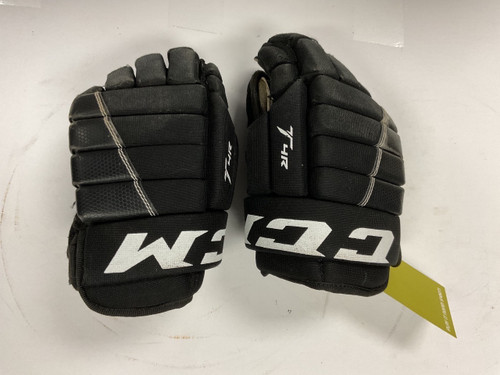 Vist Large View of Product Image Which is Used CCM T4R Junior Gloves Black 10"