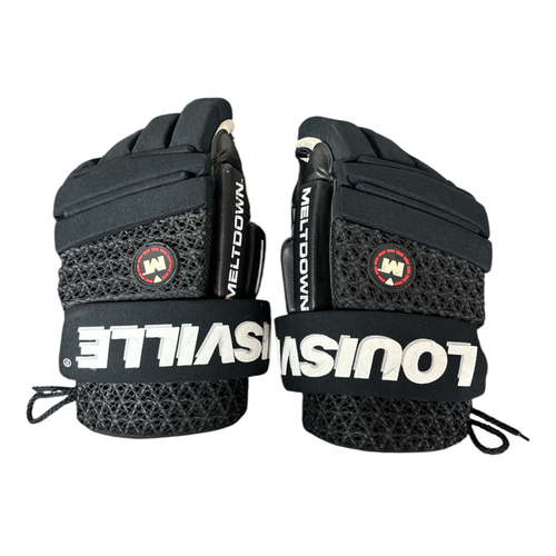 Vist Large View of Product Image Which is Used Louisville MELTDOWN Senior Hockey Gloves Black 18"