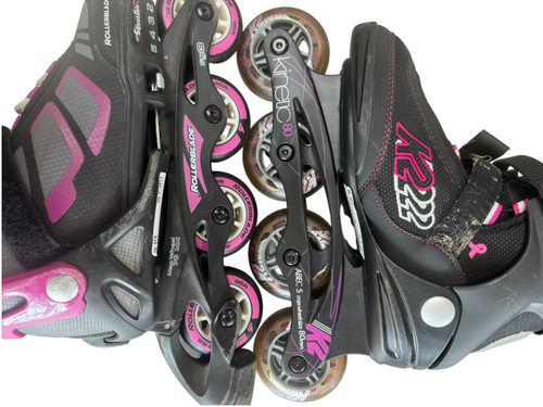 Vist Large View of Product Image Which is Used K2 KINETIC 80 Senior Rec Fitness Skates Black Senior 8