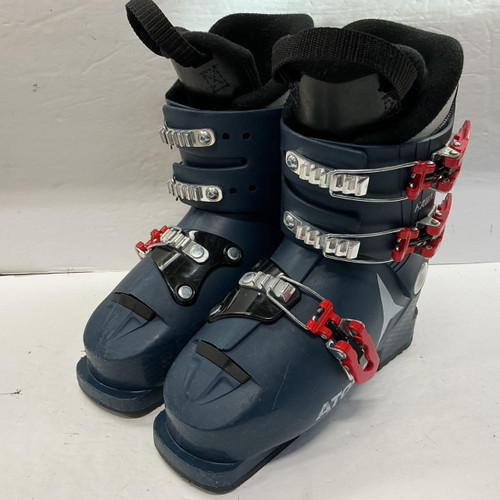 Vist Large View of Product Image Which is Used Atomic HAWX JR3 Boys DH Ski Boot Navy Blue 225 MP - J04.5 - W5.5